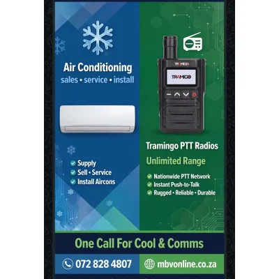 PTT radios price R1800 and rental R180 pm